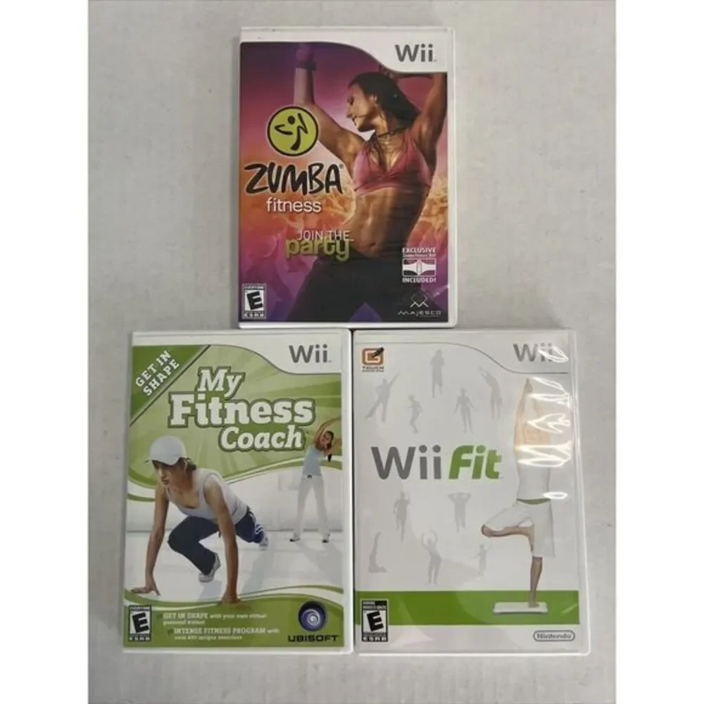 Wii Dance/Exercise Lot Of 3 Complete Fit , Fitness coach, Zumba All with Manuals